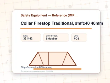 Collar Firestop Traditional, #mfc40 40mm - Safety Equipment — Reference (IMPA) - IMPA 331442 - UOM PCS