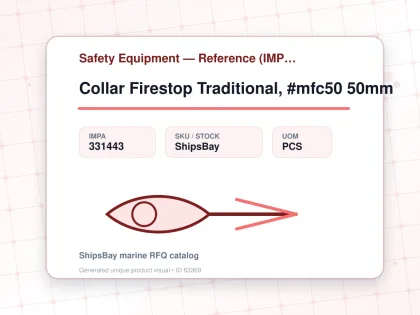 Collar Firestop Traditional, #mfc50 50mm - Safety Equipment — Reference (IMPA) - IMPA 331443 - UOM PCS