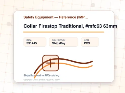 Collar Firestop Traditional, #mfc63 63mm - Safety Equipment — Reference (IMPA) - IMPA 331445 - UOM PCS