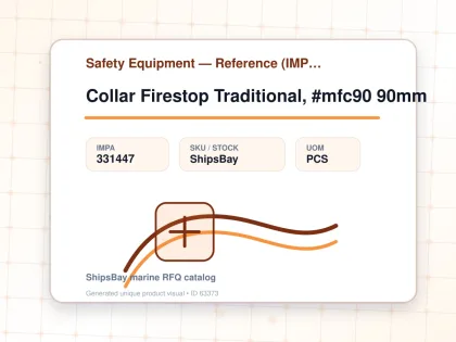 Collar Firestop Traditional, #mfc90 90mm - Safety Equipment — Reference (IMPA) - IMPA 331447 - UOM PCS