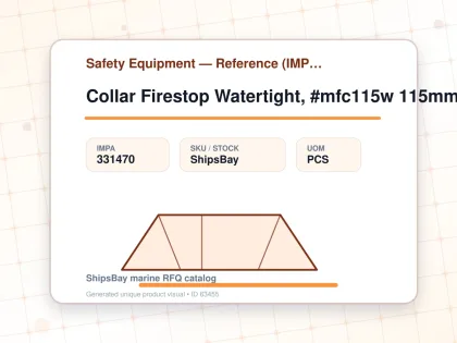 Collar Firestop Watertight, #mfc115w 115mm - Safety Equipment — Reference (IMPA) - IMPA 331470 - UOM PCS