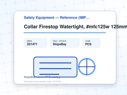 Collar Firestop Watertight, #mfc125w 125mm - Safety Equipment — Reference (IMPA) - IMPA 331471 - UOM PCS