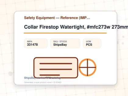 Collar Firestop Watertight, #mfc273w 273mm - Safety Equipment — Reference (IMPA) - IMPA 331478 - UOM PCS