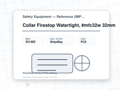 Collar Firestop Watertight, #mfc32w 32mm - Safety Equipment — Reference (IMPA) - IMPA 331462 - UOM PCS