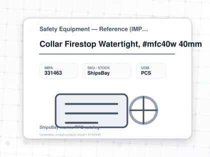 Collar Firestop Watertight, #mfc40w 40mm - Safety Equipment — Reference (IMPA) - IMPA 331463 - UOM PCS