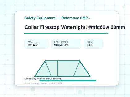 Collar Firestop Watertight, #mfc60w 60mm - Safety Equipment — Reference (IMPA) - IMPA 331465 - UOM PCS