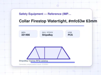 Collar Firestop Watertight, #mfc63w 63mm - Safety Equipment — Reference (IMPA) - IMPA 331466 - UOM PCS