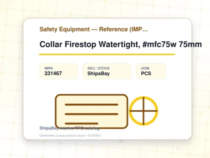 Collar Firestop Watertight, #mfc75w 75mm - Safety Equipment — Reference (IMPA) - IMPA 331467 - UOM PCS