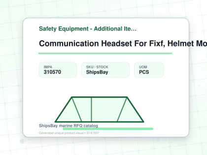 Communication Headset For Fixf, Helmet Mounted + More Detail - Safety Equipment - Additional Items - IMPA 310570 - UOM PCS