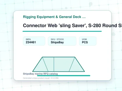 Connector Web 'sling Saver', S-280 Round Sling Size No.1&2 - Rigging Equipment & General Deck Items - Additional Items - IMPA 234461 - UOM PCS