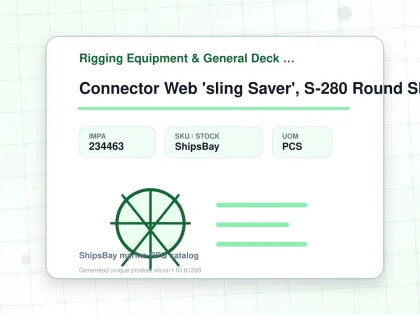 Connector Web 'sling Saver', S-280 Round Sling Size No.4 - Rigging Equipment & General Deck Items - Additional Items - IMPA 234463 - UOM PCS