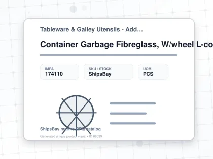 Container Garbage Fibreglass, W/wheel L-combust. Grey 240l - Tableware & Galley Utensils - Additional Items - IMPA 174110 - UOM PCS
