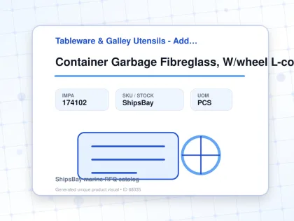 Container Garbage Fibreglass, W/wheel L-combust. Yellow 240l - Tableware & Galley Utensils - Additional Items - IMPA 174102 - UOM PCS