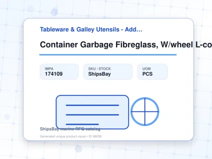 Container Garbage Fibreglass, W/wheel L-combustible Red 240l - Tableware & Galley Utensils - Additional Items - IMPA 174109 - UOM PCS