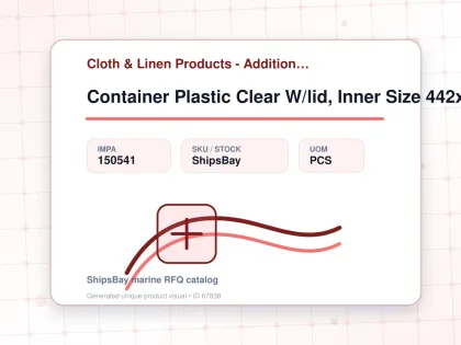 Container Plastic Clear W/lid, Inner Size 442x298x170mm - Cloth & Linen Products - Additional Items - IMPA 150541 - UOM PCS
