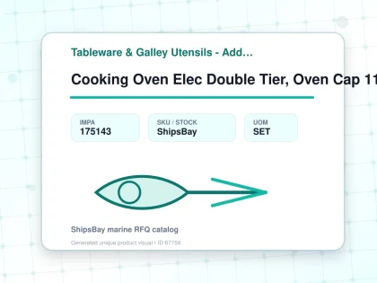 Cooking Oven Elec Double Tier, Oven Cap 11kw 415v 3p 50hz - Tableware & Galley Utensils - Additional Items - IMPA 175143 - UOM SET