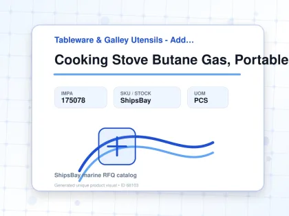 Cooking Stove Butane Gas, Portable - Tableware & Galley Utensils - Additional Items - IMPA 175078 - UOM PCS