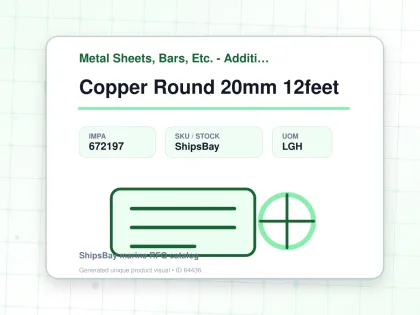 Copper Round 20mm 12feet - Metal Sheets, Bars, Etc. - Additional Items - IMPA 672197 - UOM LGH