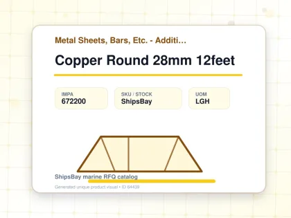 Copper Round 28mm 12feet - Metal Sheets, Bars, Etc. - Additional Items - IMPA 672200 - UOM LGH