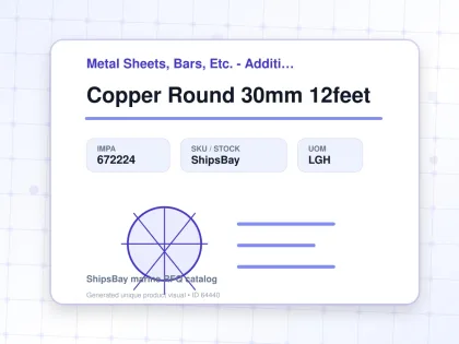 Copper Round 30mm 12feet - Metal Sheets, Bars, Etc. - Additional Items - IMPA 672224 - UOM LGH