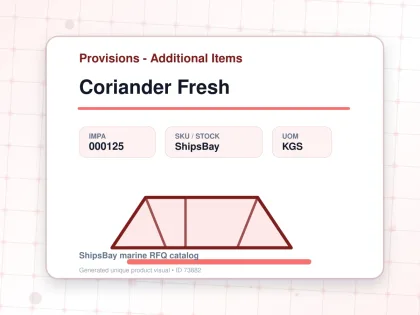 Coriander Fresh - Provisions - Additional Items - IMPA 000125 - UOM KGS