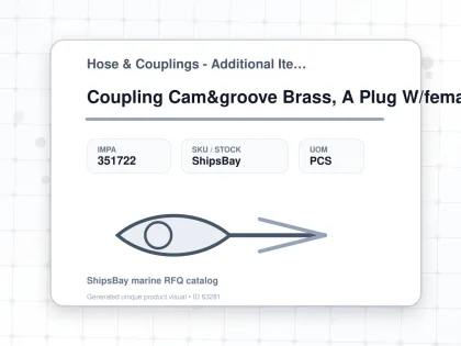 Coupling Cam&groove Brass, A Plug W/female Thread 3" - Hose & Couplings - Additional Items - IMPA 351722 - UOM PCS