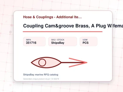 Coupling Cam&groove Brass, A Plug W/female Thread 3/4" - Hose & Couplings - Additional Items - IMPA 351716 - UOM PCS