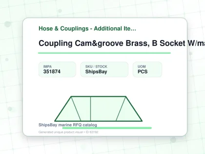 Coupling Cam&groove Brass, B Socket W/male Thread 5" - Hose & Couplings - Additional Items - IMPA 351874 - UOM PCS
