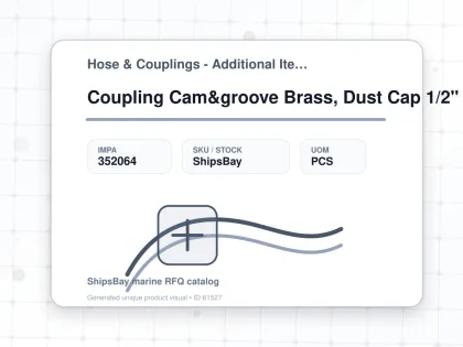 Coupling Cam&groove Brass, Dust Cap 1/2" - Hose & Couplings - Additional Items - IMPA 352064 - UOM PCS