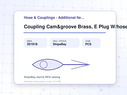 Coupling Cam&groove Brass, E Plug W/hose End 1-1/2" - Hose & Couplings - Additional Items - IMPA 351918 - UOM PCS