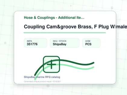 Coupling Cam&groove Brass, F Plug W/male Thread 8" - Hose & Couplings - Additional Items - IMPA 351776 - UOM PCS