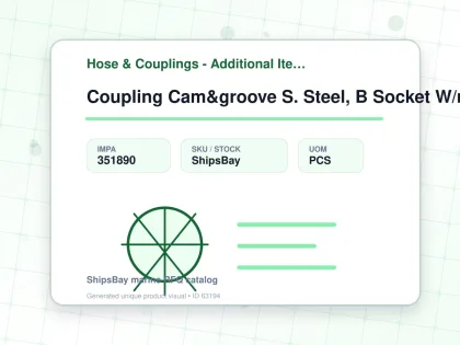 Coupling Cam&groove S. Steel, B Socket W/male Thread 5" - Hose & Couplings - Additional Items - IMPA 351890 - UOM PCS