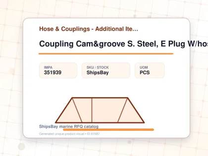 Coupling Cam&groove S. Steel, E Plug W/hose End 5" - Hose & Couplings - Additional Items - IMPA 351939 - UOM PCS