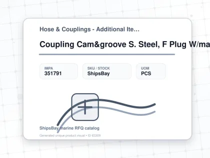 Coupling Cam&groove S. Steel, F Plug W/male Thread 6" - Hose & Couplings - Additional Items - IMPA 351791 - UOM PCS