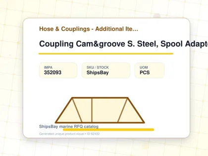Coupling Cam&groove S. Steel, Spool Adaptor 1" - Hose & Couplings - Additional Items - IMPA 352093 - UOM PCS