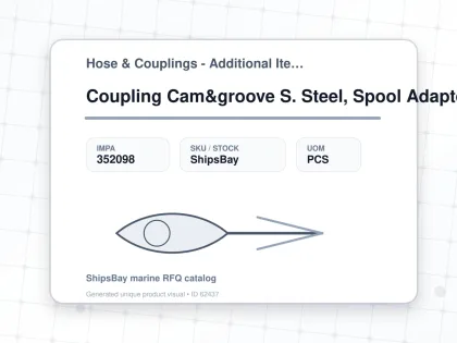 Coupling Cam&groove S. Steel, Spool Adaptor 3" - Hose & Couplings - Additional Items - IMPA 352098 - UOM PCS