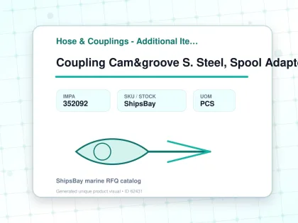 Coupling Cam&groove S. Steel, Spool Adaptor 3/4" - Hose & Couplings - Additional Items - IMPA 352092 - UOM PCS