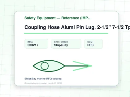 Coupling Hose Alumi Pin Lug, 2-1/2" 7-1/2 Tpi Hose End 65mm - Safety Equipment — Reference (IMPA) - IMPA 333217 - UOM PRS