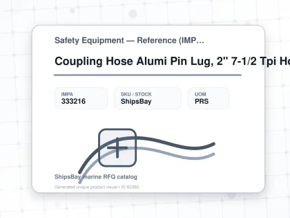 Coupling Hose Alumi Pin Lug, 2" 7-1/2 Tpi Hose End 50mm - Safety Equipment — Reference (IMPA) - IMPA 333216 - UOM PRS