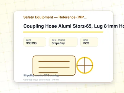 Coupling Hose Alumi Storz-65, Lug 81mm Hose End 65mm - Safety Equipment — Reference (IMPA) - IMPA 333333 - UOM PCS