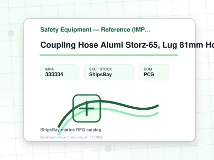 Coupling Hose Alumi Storz-65, Lug 81mm Hose End 75mm - Safety Equipment — Reference (IMPA) - IMPA 333334 - UOM PCS