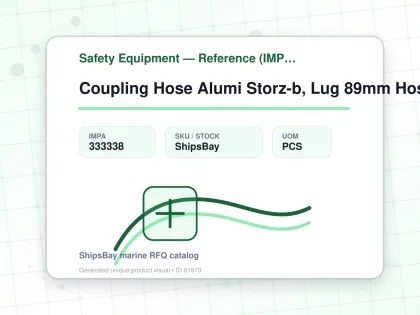 Coupling Hose Alumi Storz-b, Lug 89mm Hose End 75mm - Safety Equipment — Reference (IMPA) - IMPA 333338 - UOM PCS