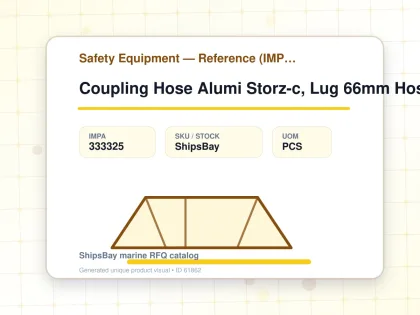 Coupling Hose Alumi Storz-c, Lug 66mm Hose End 32mm - Safety Equipment — Reference (IMPA) - IMPA 333325 - UOM PCS