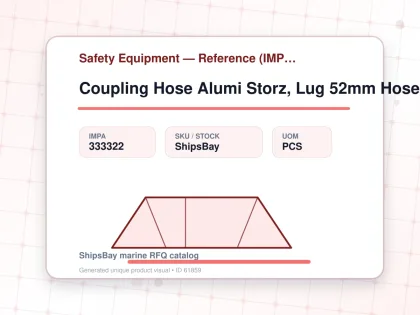 Coupling Hose Alumi Storz, Lug 52mm Hose End 32mm - Safety Equipment — Reference (IMPA) - IMPA 333322 - UOM PCS