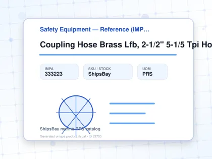 Coupling Hose Brass Lfb, 2-1/2" 5-1/5 Tpi Hose End 63mm - Safety Equipment — Reference (IMPA) - IMPA 333223 - UOM PRS