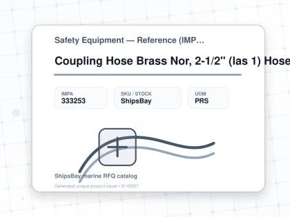 Coupling Hose Brass Nor, 2-1/2" (las 1) Hose End 50mm - Safety Equipment — Reference (IMPA) - IMPA 333253 - UOM PRS