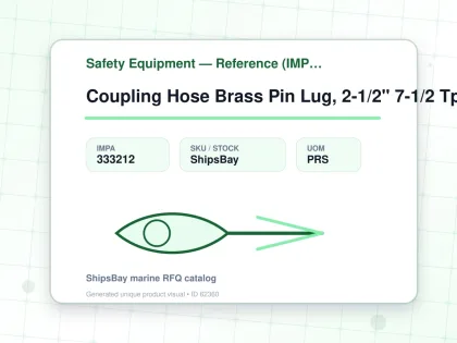 Coupling Hose Brass Pin Lug, 2-1/2" 7-1/2 Tpi Hose End 50mm - Safety Equipment — Reference (IMPA) - IMPA 333212 - UOM PRS