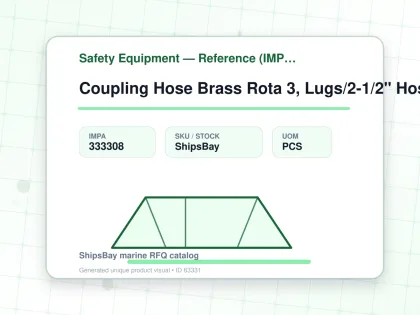 Coupling Hose Brass Rota 3, Lugs/2-1/2" Hose End 50mm - Safety Equipment — Reference (IMPA) - IMPA 333308 - UOM PCS