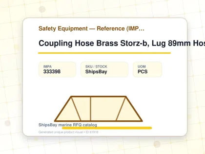 Coupling Hose Brass Storz-b, Lug 89mm Hose End 63mm - Safety Equipment — Reference (IMPA) - IMPA 333398 - UOM PCS