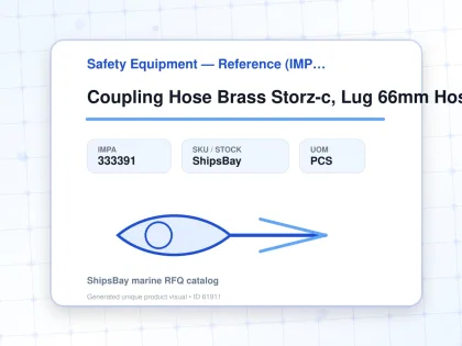 Coupling Hose Brass Storz-c, Lug 66mm Hose End 63mm - Safety Equipment — Reference (IMPA) - IMPA 333391 - UOM PCS